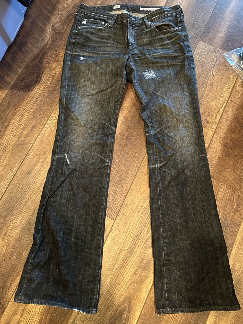AG Angel boot cut distressed sz 30 R jeans Adriano Goldschmied #Vintage #grunge